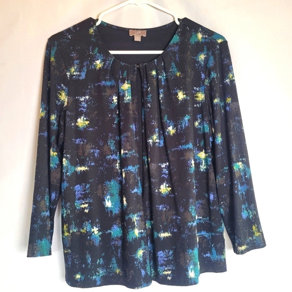J.Jill Wearever Collection Rayon Blend 1 Hook Open Front Cardigan Size M